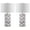 Grey, variant on SAFAVIEH Chevron 27 in. Ceramic Table Lamp with Off-White Cotton Shade, Set of 2