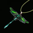 thumbnail image 2 of Casual Natural Epoxy Painted Dragonfly Necklace, 2 of 2