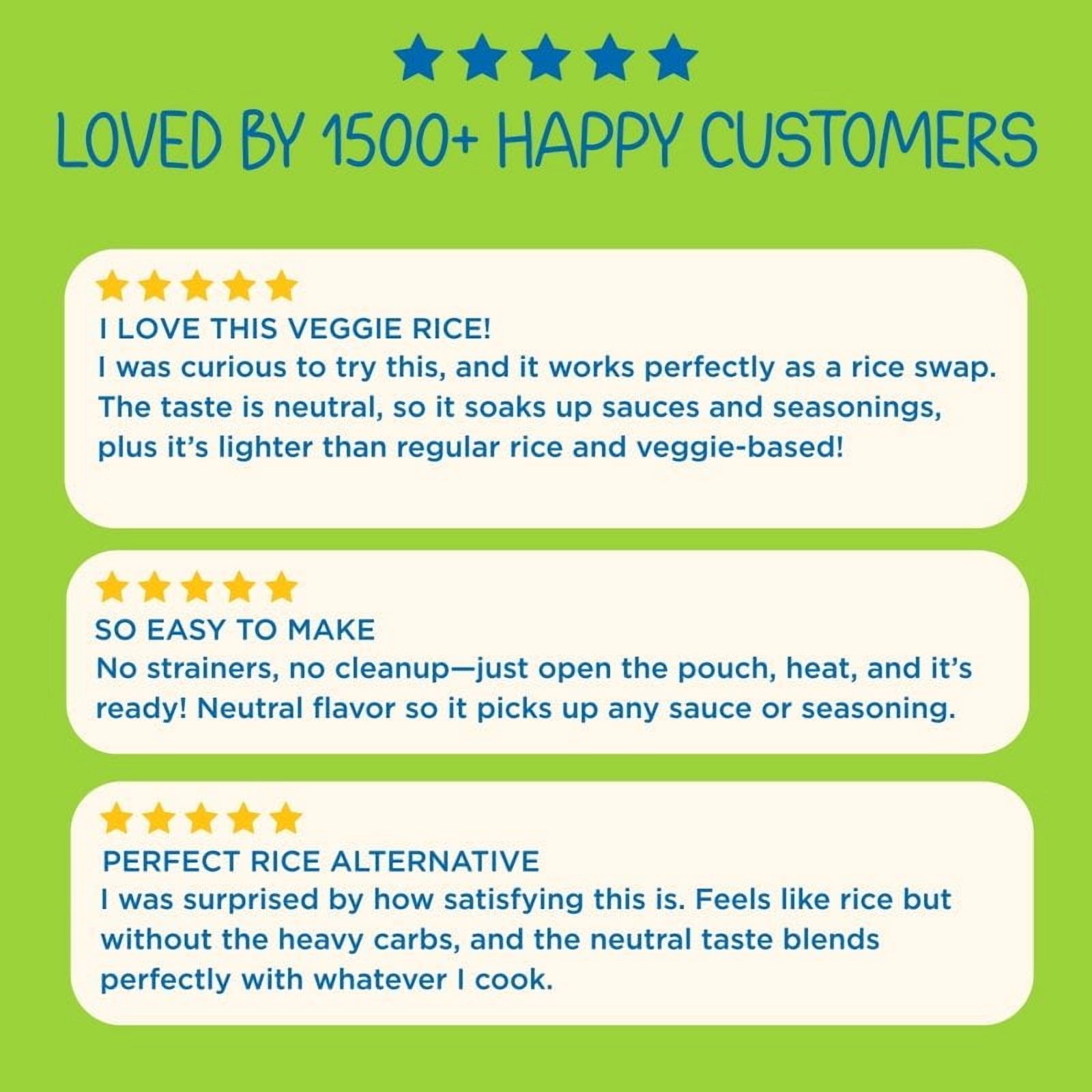 Natural Heaven - Hearts Of Palm White Rice - 6 count, 54oz (255g) each - Low Carb, Gluten-Free & Good Source of Fiber