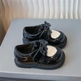 thumbnail image 5 of Girls' Heart Rhinestone Bow Flat Shoes, Soft Sole Casual Mary Janes, Ideal for Daily School Outfits, Weekend Strolls and Small Gathering Occasions Black a 2.5-3 Years, 5 of 6