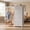 Light Gray, variant on BEAUTYPEAK 6-Drawer Fabric Dresser with Hanging Rack LED Lighting Built-in Charging Station Multi-Purpose Closet, Gray