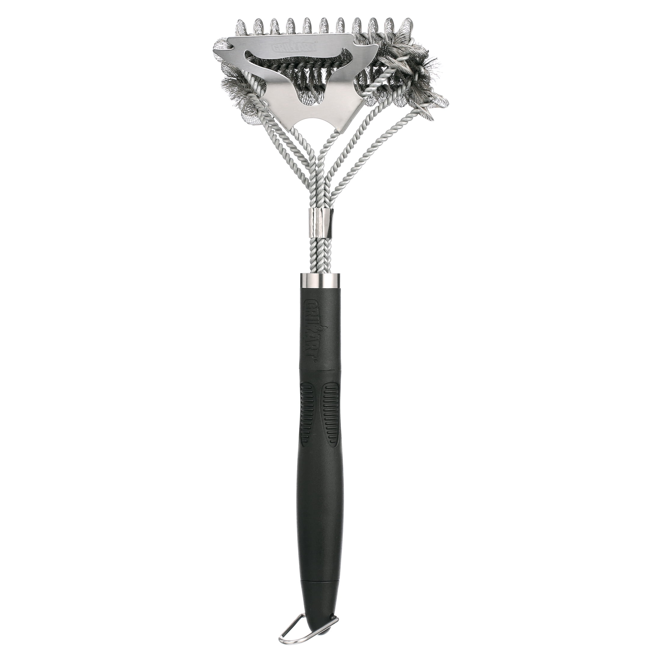 Grill Brush and Scraper Bristle Free & Wire Combined BBQ Brush- Safe & Efficient Grill Cleaning Brush - 17” Grill Cleaner Brush for Gas/Procelain/Charcoal Grates-Gifts for Grill Wizard