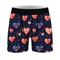 thumbnail image 4 of VgaVtl Mens Plus Size Boxers Valentines Men Underwear Heart Print Boxer Briefs Stretch Athletic Underpants,Pink XXL, 4 of 7