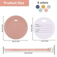 thumbnail image 2 of Becaristey 5pcs Leather Personalize Bags Travel Handbag Label Writtable Round Edge Impact-resistant Easy, 2 of 6
