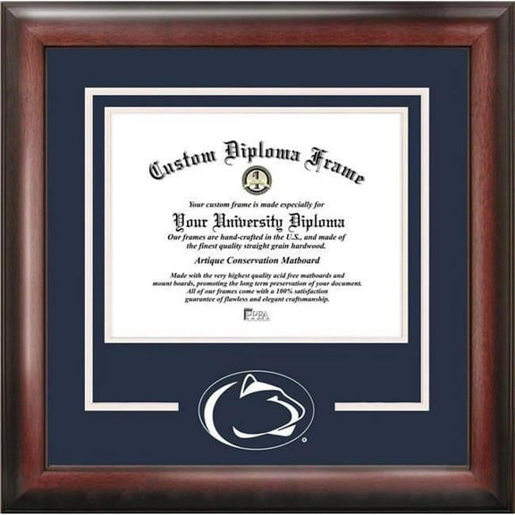 Campus Images PA994SD-1185 11 x 8.5 in. Penn State Nittany Lions Spirit Diploma Frame - Satin Mahogany