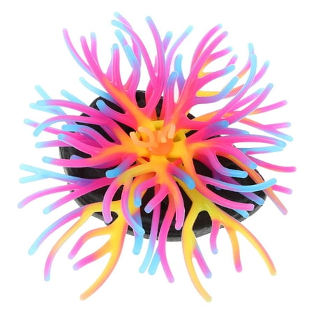 LOLIPPYY Fish Friendly Silicone Aquarium Coral Ornament Artificial Anemone for Tank Decor