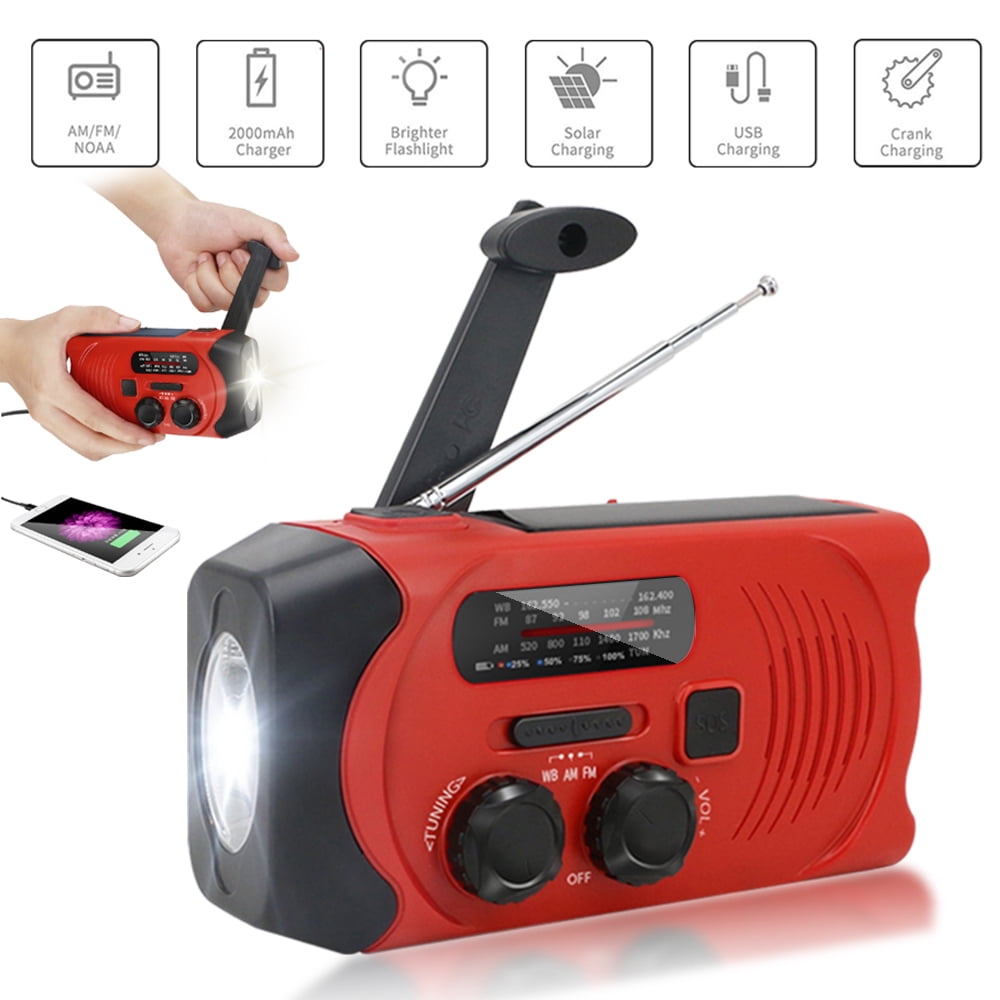 Giugt Emergency NOAA Weather Alert Radio, Solar Power weather radio