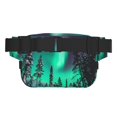 thumbnail image 3 of Fotbe Northern Lights 2 Cangurera Cuadrada con Estampado de Doble Capa, Bolsa de Cintura Ajustable Mini para Hombres y Mujeres, 3 of 9
