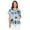 Black Cat Daisy Music Print, variant on Corgi Donut Pattern Healthcare Workwear for Women Short Sleeve Breathable Anti-Wrinkle Shirts with Two Front Pockets Medical Uniform for Hospital