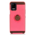 thumbnail image 2 of Case for LG K52 Hybrid 360° Ring Armor Shockproof Dual Layers 2 in 1 Holder with Ring Stand for Magnetic Car Mount Cover for LG K52 by Xcell - Hot Pink, 2 of 8
