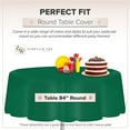 thumbnail image 4 of HAHDAXIA Nappe de Fête Jetable Standard en Plastique Vert Foncé [Lot de 12] Nappe Ronde de 84 Pouces pour Usage Intérieur et Extérieur, 4 of 7