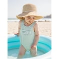 thumbnail image 4 of BemeyourBBs Newborn Baby Boy Mothers Day Outfit Summer Bubble Romper Overalls Mama's Boy Letter Embroidery Plaid Print Sleeveless Round Neck Jumpsuit Playsuit Bodysuit, 4 of 9