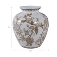 thumbnail image 5 of Decorative Bird and Vines Flower Vase for Home Decor - Ceramic Vase for Bedroom, Kitchen, and Entryway Styling - House Accent for Dining Room and Coffee Table Display - 11", Brown & White, 5 of 14