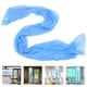 thumbnail image 2 of Cortinas transparentes con ojales para dormitorio de niña, diseño romántico de estrellas plateadas, finas y con purpurina, para habitación infantil, tamaño 100 x 270 cm (azul)., 2 of 5
