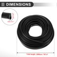 thumbnail image 4 of Ofertas Únicas Universal de Weatherstrip para Automóviles, Cinta Adhesiva para Sellado del Clima, Tira de 66 pies en forma de U, PVC Negro, 4 of 7