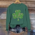 thumbnail image 3 of Tops de Cuello Redondo para las Mujeres Día de San Patricio Impreso Suéter de Manga Larga, Suéteres de Invierno para las Mujeres, 3 of 6