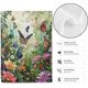 thumbnail image 2 of Manta con mariposas y flores: franela ultra suave de primera calidad, cómoda, cálida, 60 x 80 pulgadas, ideal para viajes, sofá, decoración de sala de estar y regalos para niños, niñas y mujeres, 2 of 6