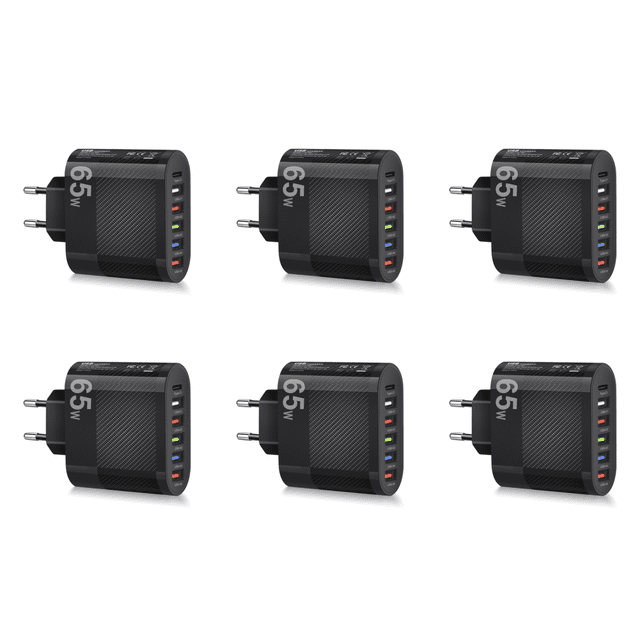 Likrtyny Cargador 65 W USB Tipo C 5 V/3 5 A Adaptador Cargador para IPhone (enchufe La UE)