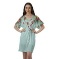 thumbnail image 1 of Moomaya Robes Décontractées pour Femmes Courtes Imprimées Robe Fluide à Col en V pour Femmes Grande Taille, 1 of 6