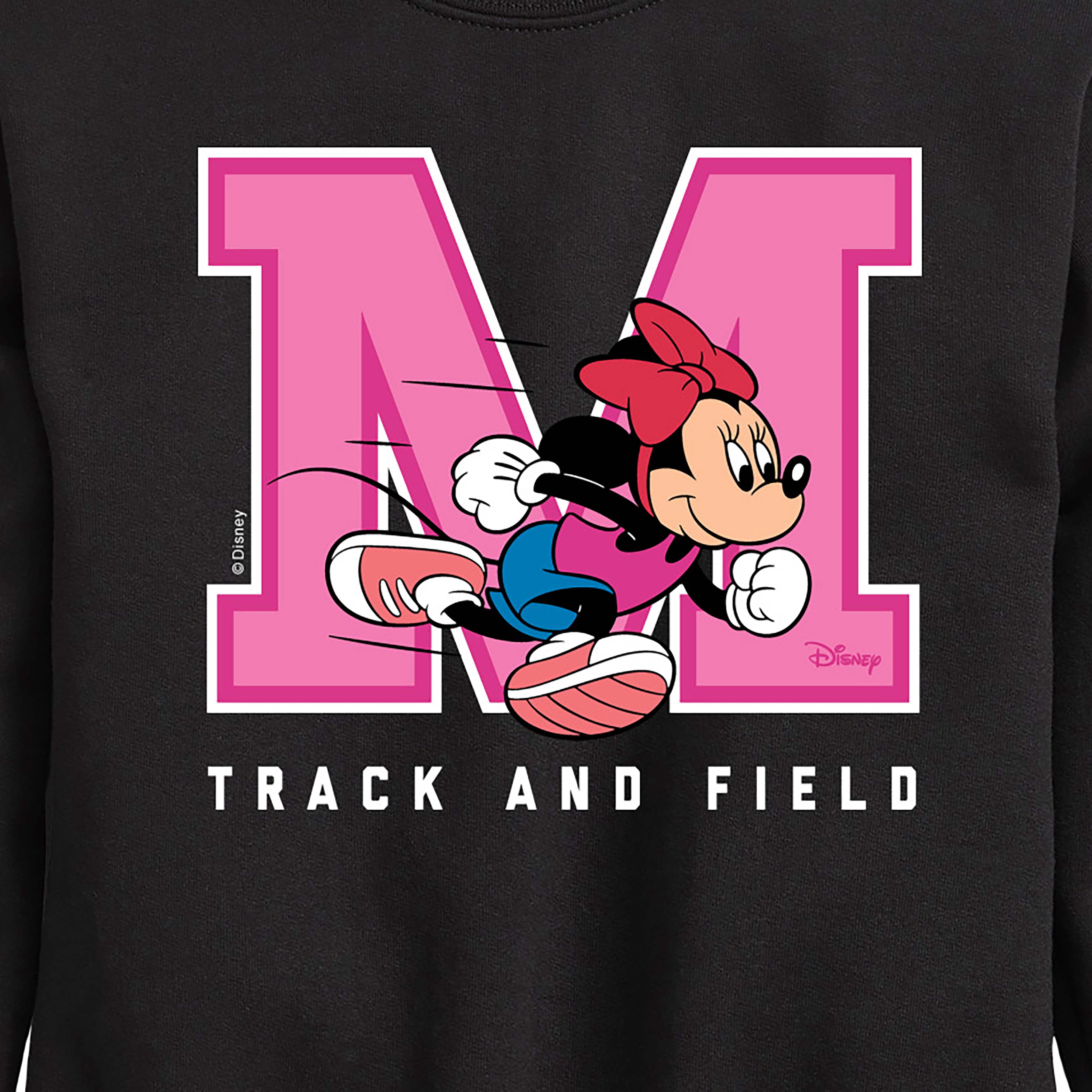 Disney - Minnie Track And Field - Toddler And Youth Crewneck Fleece Sweatshirt