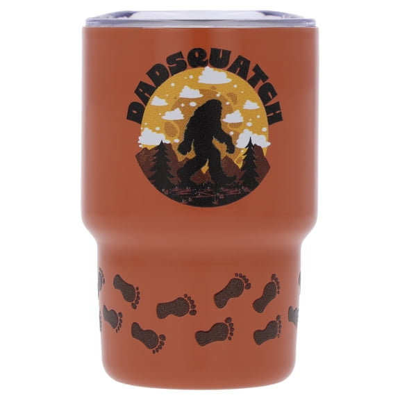 Dadsquatch Stainless Steel Mini Tumbler, Brown and Orange, 3 oz, Father's Day by Way To Celebrate