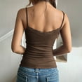 thumbnail image 5 of TTUHYWXI Womens Lace Camisole Tops Square Neck Ribbed Tank Tops Adjustable Spaghetti Straps Sleeveless Summer Shirt 2026 (Brown, M), 5 of 5