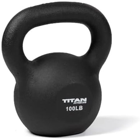 100 LB Cast Iron Kettlebell, Single Piece Casting, LB Markings, Full Body Workout