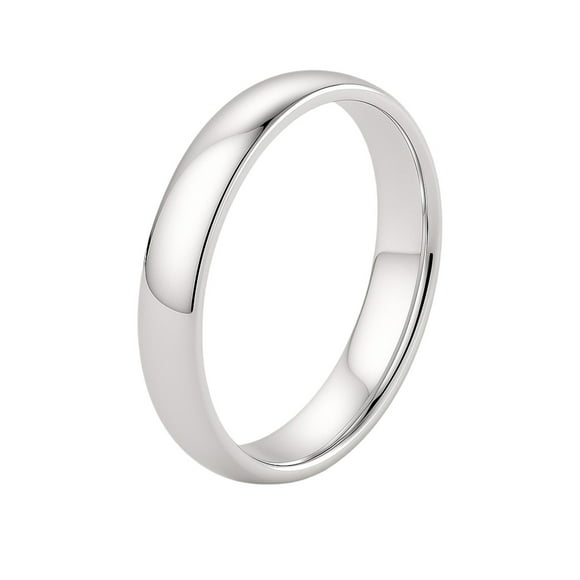 14k White Gold Comfort Fit Wedding Band Size 8 Weight 1.1 grams