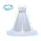 thumbnail image 1 of Nuevo disfraz de Elsa y Anna de Disney, vestido de princesa para niñas, vestido de baile de malla con lentejuelas blancas, ropa de Carnaval para niños, Cosplay Snow Queen7-8T 140CM Gao Jinjia LED, 1 of 2