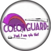 Snap button Colorguard I can spin that 18mm Cabochon chunk charm