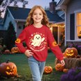 thumbnail image 5 of CAUYDY Baby Halloween Shirts Ghost T-Shirt Girls Raglan Long Sleeve Crewneck T Shirts Fall Clothes Casual Tee Tops Red Sizes 2-3 Years, 5 of 6