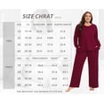thumbnail image 5 of Cueply Women's Plus Size Pajama Set Long Sleeve Loungewear Long Pants Sleepwear Soft 2 Piece Pjs with Pockets, 5 of 9