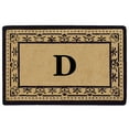 thumbnail image 1 of Corinthian Black 22" x 36" HeavyDuty Coir Doormat - Monogrammed D, 1 of 1
