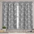 thumbnail image 2 of Ambesonne Black and White Valance & Curtain, Classic Ink Art, 55"x30", Black White, 2 of 6