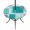 Teal, variant on Round Outdoor Tablecloth with Umbrella Hole and Zipper, Black Grey Ombre Fitted Table Cover with Elastic Edge for 36-44 Inch, Vintage Abstract Smear Aesthetics Waterproof Patio Tablecoths for Picnic