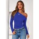 thumbnail image 2 of Remera PRETTYGARDEN Mujer Manga Larga con Hombros Descubiertos y Fruncido XL, 2 of 8