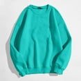 thumbnail image 5 of larppty Women's Long Sleeve Tops Casual Solid Cute Crewneck Basis Sweatshirts Pullover Fall Shirts (Mint Green, XXL), 5 of 6