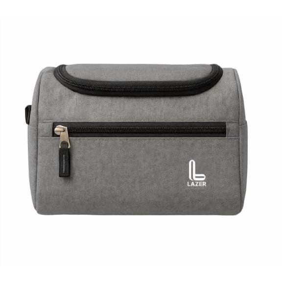 Lazer Toiletry Bag for Travel – 6L Hanging Organizer with Multiple Compartments, Water-Resistant – Grey