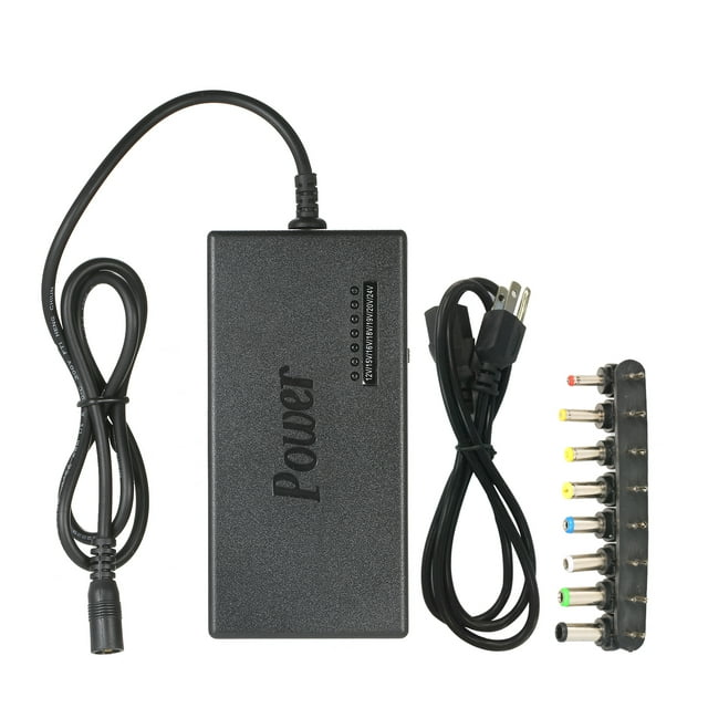 TFixol Chargeur Universel pour Ordinateur Portable 96W Adaptateur Power 8 Pcs 12V à 24V Chargeur Portable Réglable Prise US
