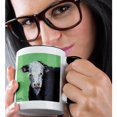 thumbnail image 2 of 3drose, Black and White Cow with Perfectly Pink Nose Against a Field of Green., 15oz Two-tone Black Mug, 2 of 6