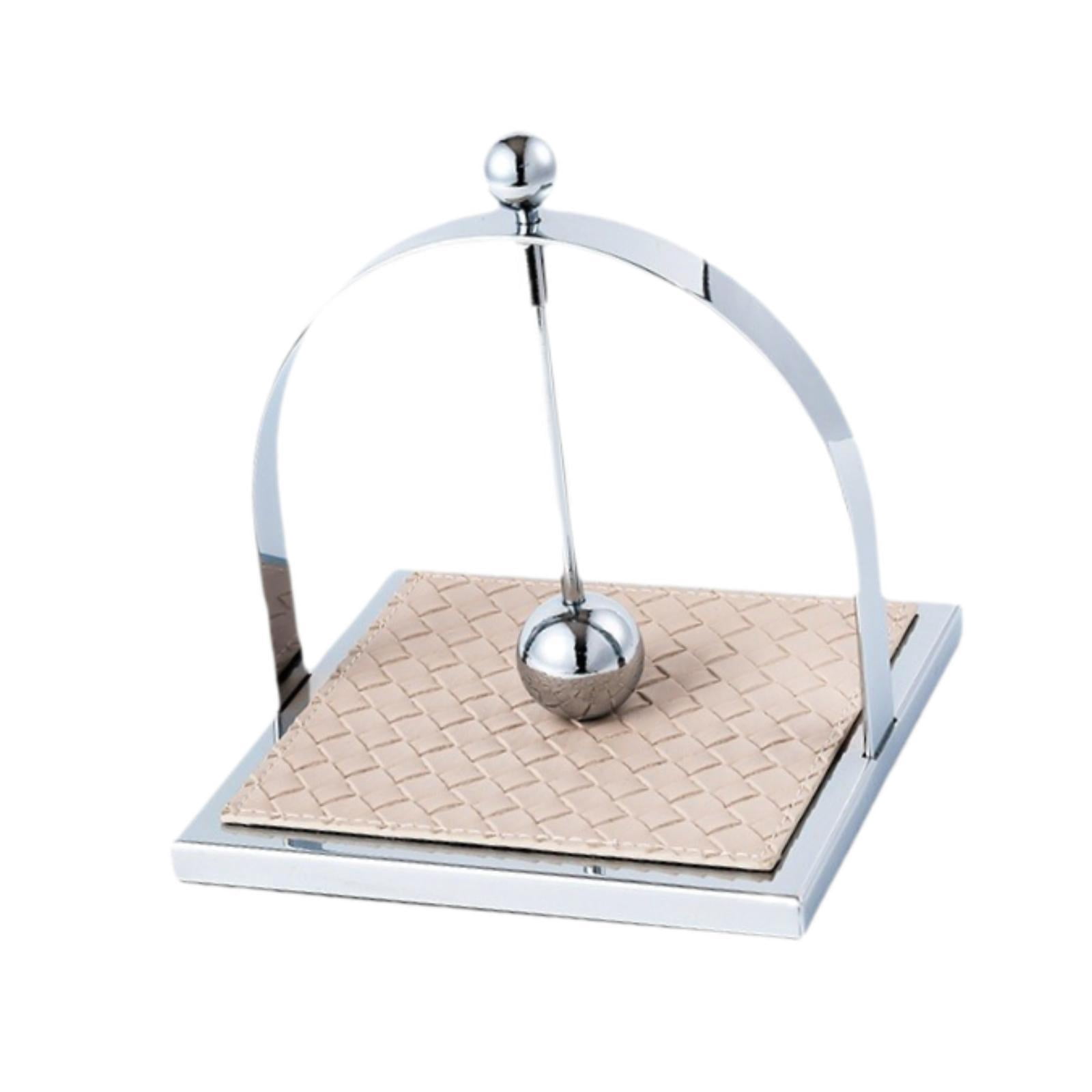 Fiocias Dining Paper Towel Holder Stainless Steel with Weighted Arm Tissue Dispenser for argent