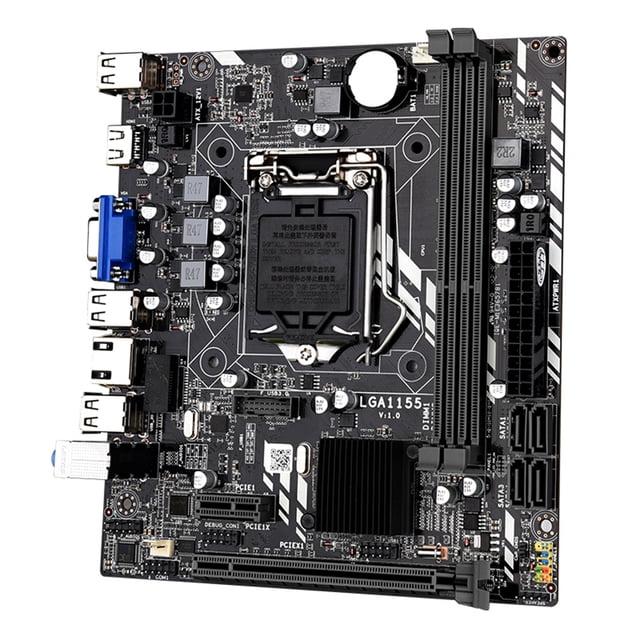 JINGSHA H61M Placa Base Doble Ranura de Memoria DDR3 VGA+HD Interfaces de Pantalla Soporte CPU LGA11 JINGSHA Negro
