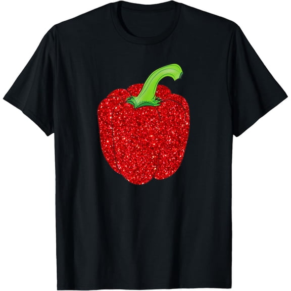 Red Bell pepper low carb vegetarianT-ShirtPure cotton short-sleeved shirts for both men and women