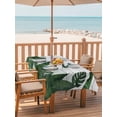 thumbnail image 2 of Outdoor Tablecloth with Umbrella Hole for Patio/Picnic/Party/Camping, Palm Leaves Waterproof Table Cloth Rectangle Table Cover Washable, Tropical Botanical Leaf Summer Wooden Gray (54"x 80"), 2 of 8