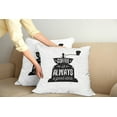 thumbnail image 2 of Ambesonne Saying Throw Pillow Cover 2 Pack, Grungy Typography Coffee, 16", Black and White, 2 of 5