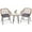 Brown, variant on Gymax 3PCS Rattan Patio Conversation Set Bistro Chat Set w/ Gray Cushion