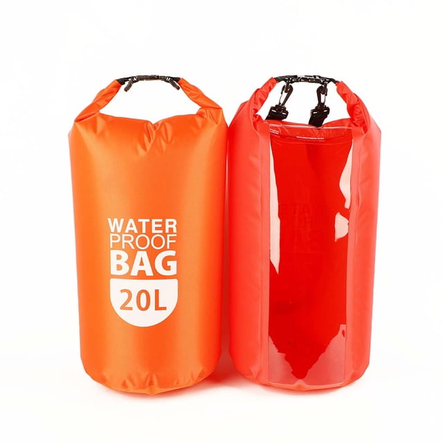Eigraketly Bolsa seca para exteriores, bolso doble, gran capacidad, bolsas de almacenamiento para navegación, kayak, ciclismo, senderismo, equipo Deportes acuáticos Plata 10L solo hombro