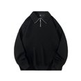 thumbnail image 1 of Blusa y camisa de manga larga con cuello vuelto para hombre, sudadera deportiva de cuello redondo, sudadera con capucha lisa de manga larga, blusa de poliéster para hombre, 1 of 5