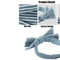 thumbnail image 4 of Unique Bargains 1 Pcs Double Bow Knot Headband Fashion Hairband for Women Light Blue Stripe Pattern 1.34 Inch Wide, 4 of 7