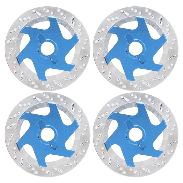 Adaptador hexagonal de Metal de disco de freno de coche RC de aleación de aluminio Universal 4 Uds para coche de Control remoto 1/10 azul oscuro